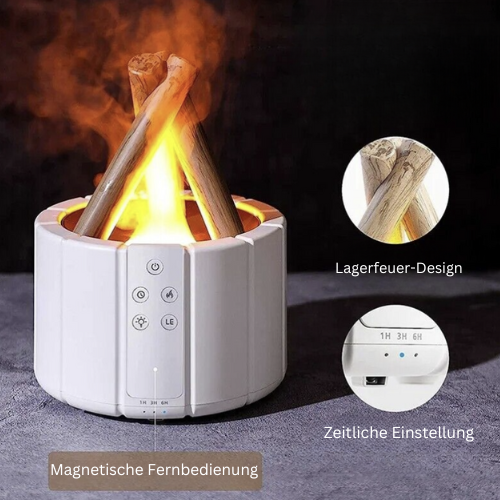 Luftfukter med Simulert Leirbål Design 6