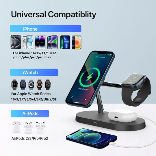 MagSafe 3-i-1 Lader for iPhone, Apple Watch og AirPods 6