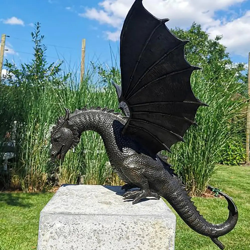 Magisk Drage Statue for Hage og Innendørs Bruk 2