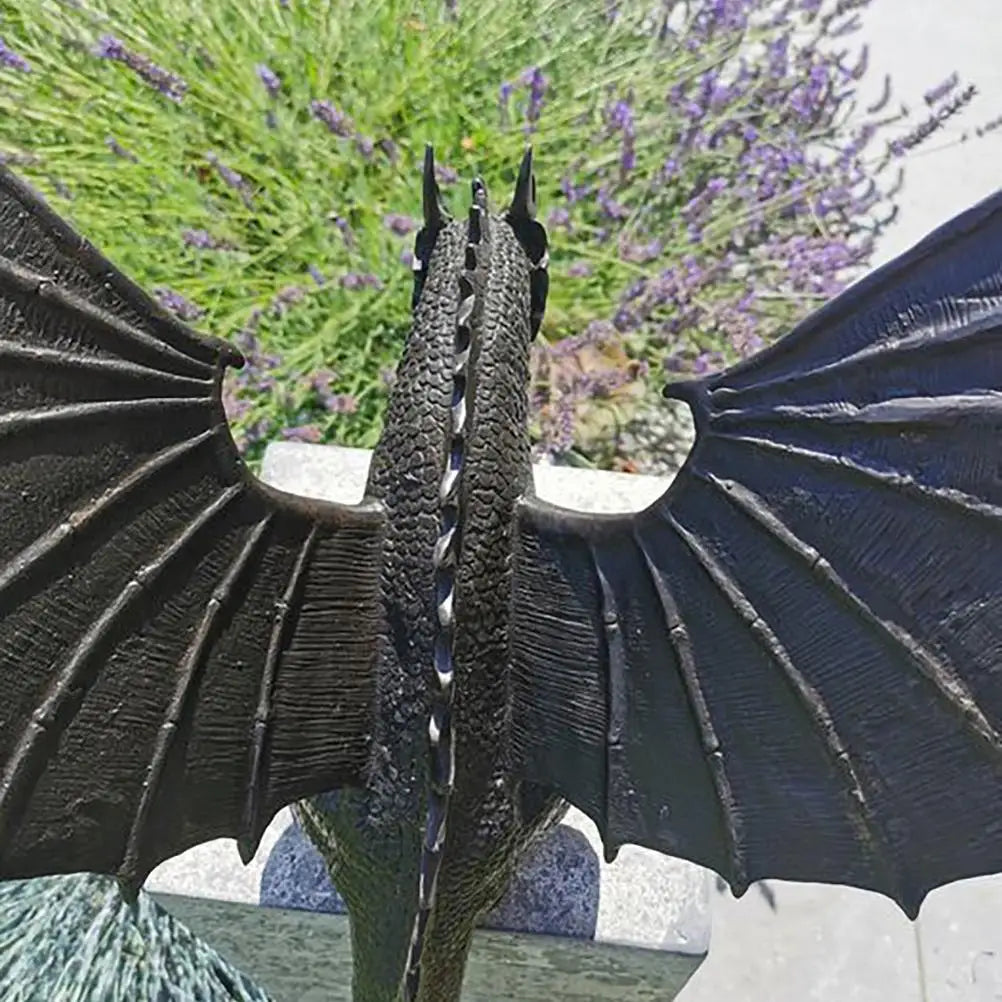 Magisk Drage Statue for Hage og Innendørs Bruk 3