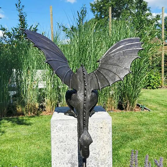 Magisk Drage Statue for Hage og Innendørs Bruk 4