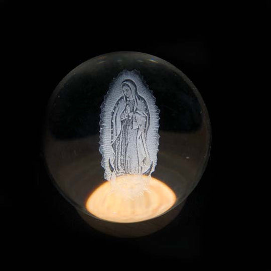 Månekrystallkule med LED-belysning 40