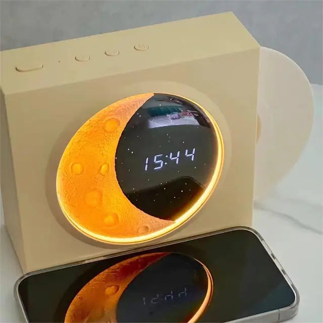 Månelampe med Bluetooth-Høyttaler og LED-Nattlys Moderne Design 3