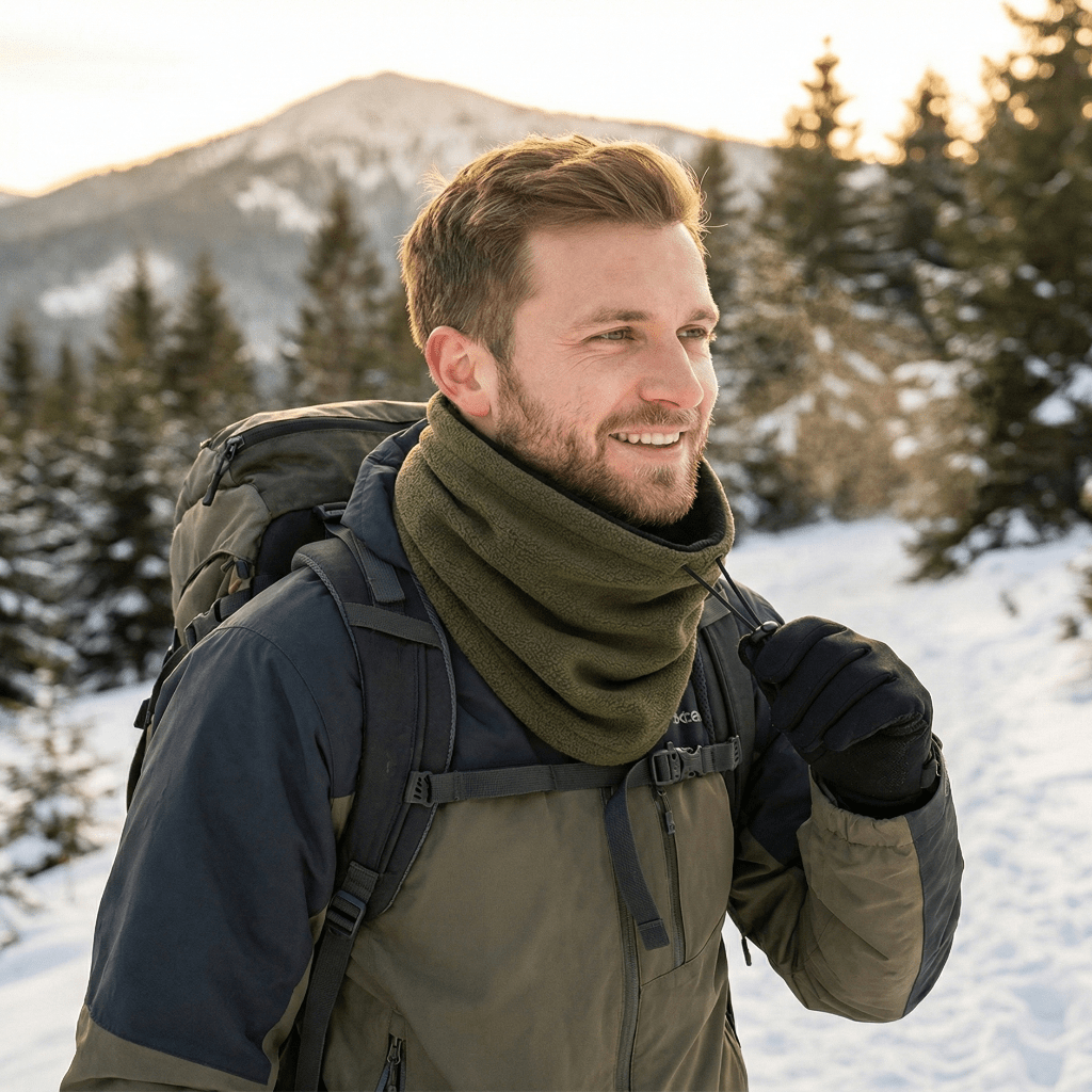 Mann Halsvarmer Fleece Vindtett 2