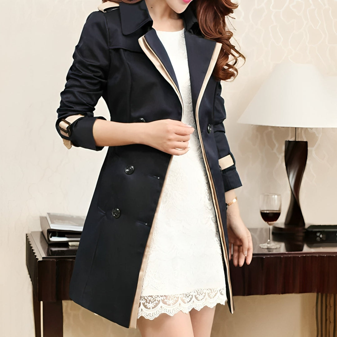 Manteau Long Femme Chic Trench Polyvalent 3