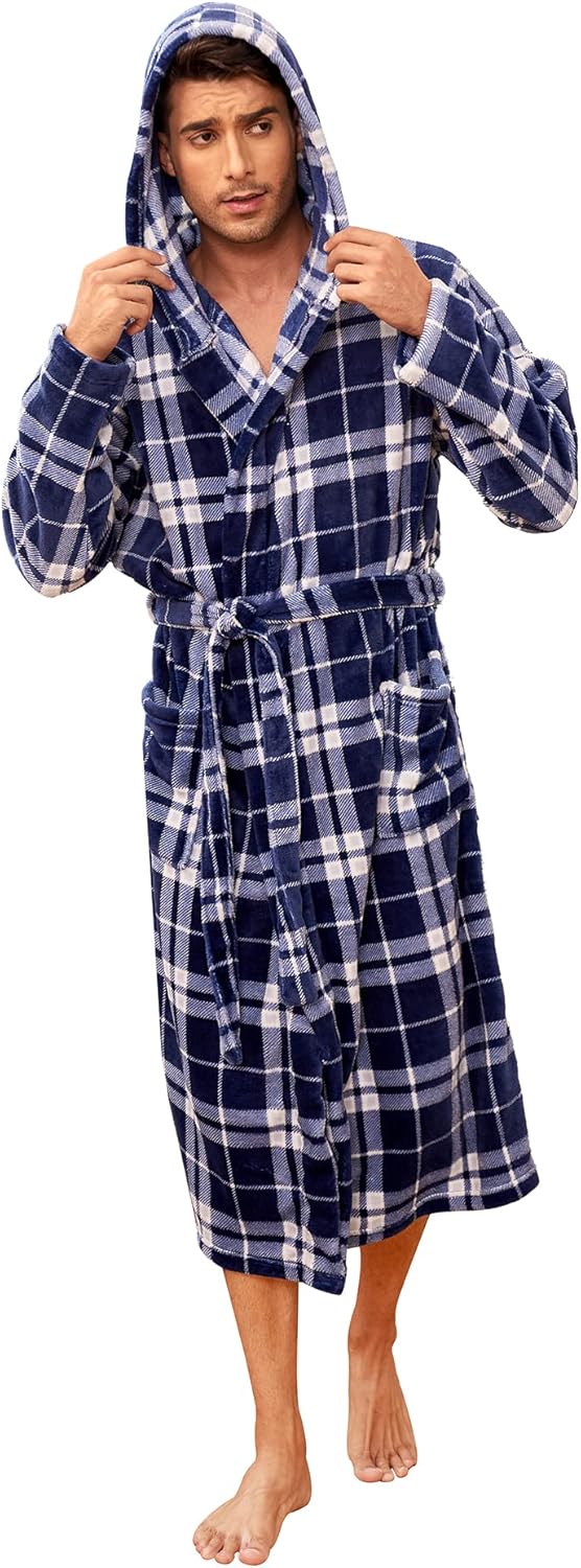 Menns Badekåpe Fleece Lang 0