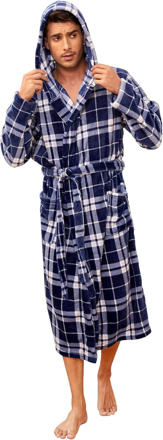 Menns Badekåpe Fleece Lang 0