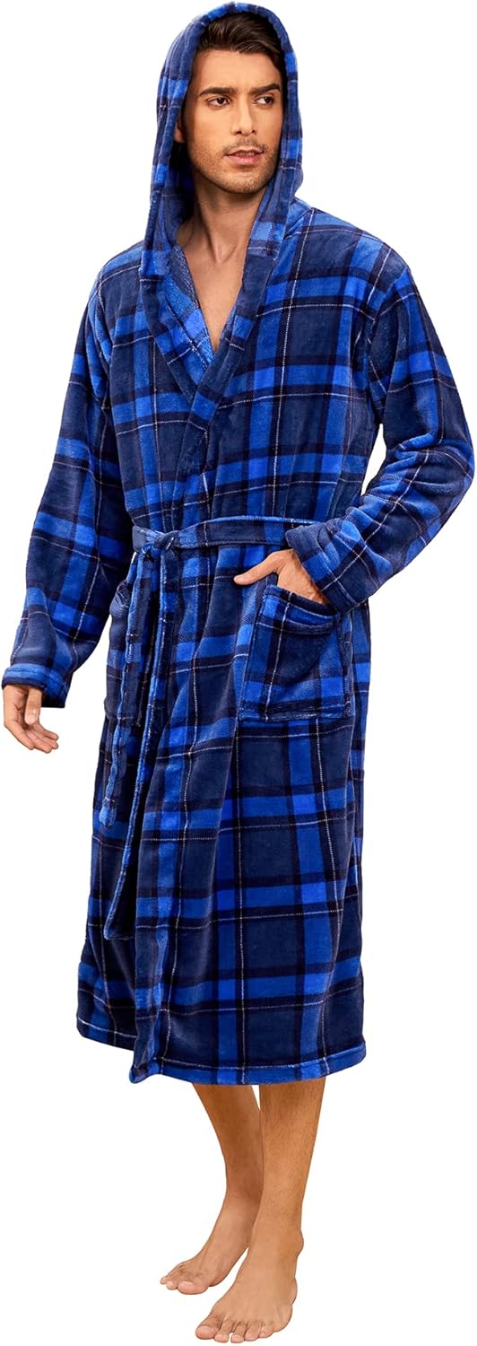 Menns Badekåpe Fleece Lang 1