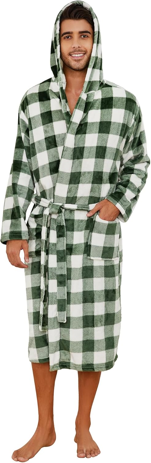 Menns Badekåpe Fleece Lang 11