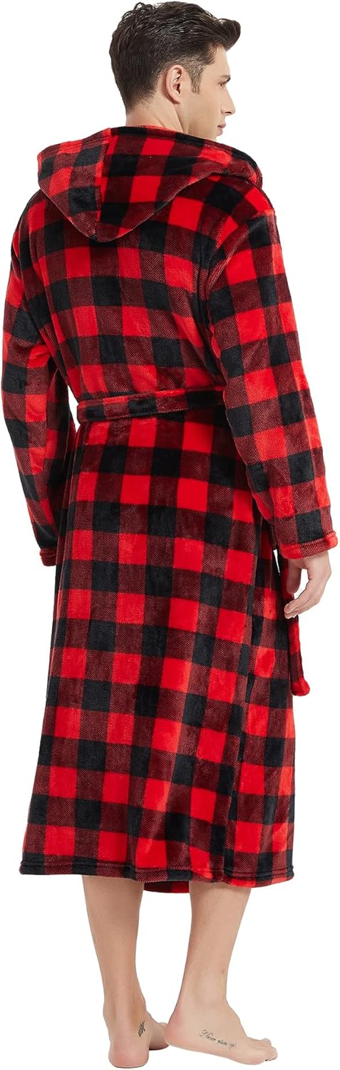 Menns Badekåpe Fleece Lang 8