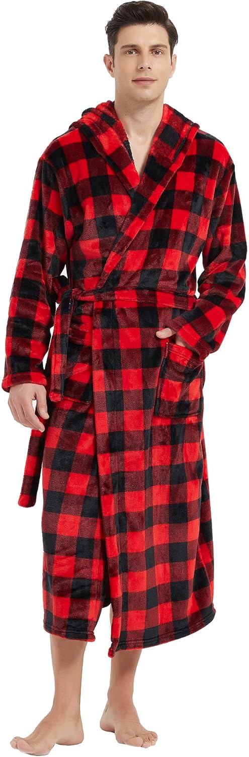 Menns Badekåpe Fleece Lang 9