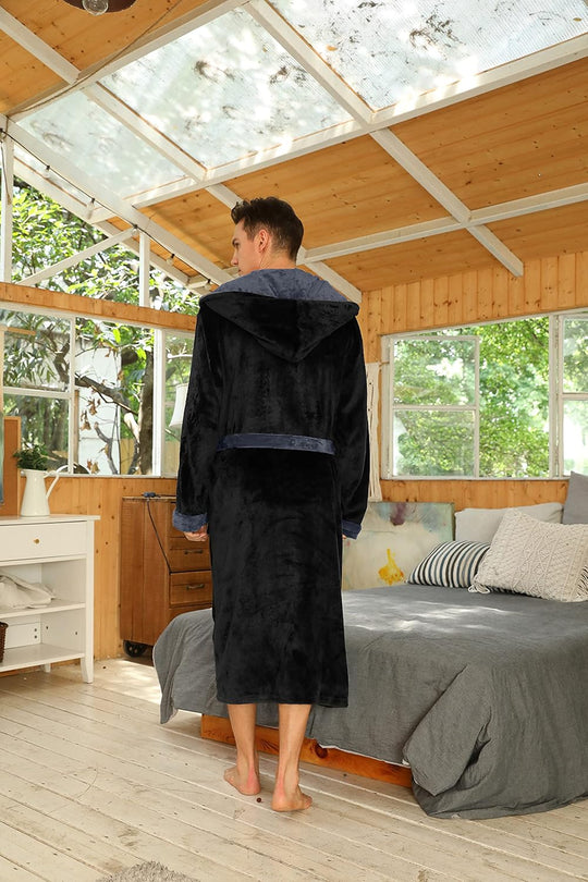 Menns Badekåpe med Hette og Tofarget Design 6