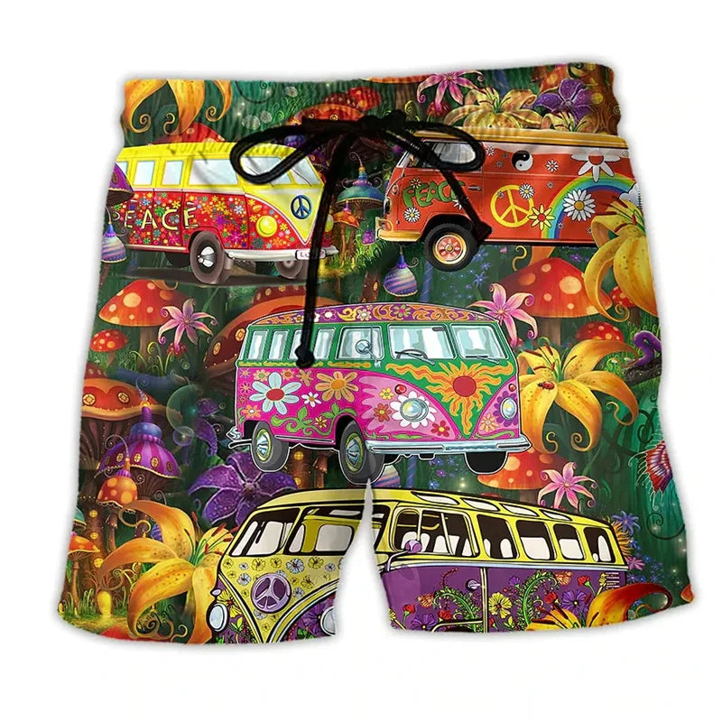 Menns Badeshorts Dristig Graffiti Design 0