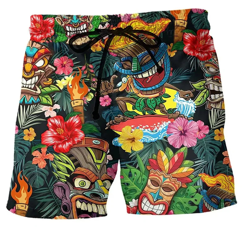 Menns Badeshorts Dristig Graffiti Design 2