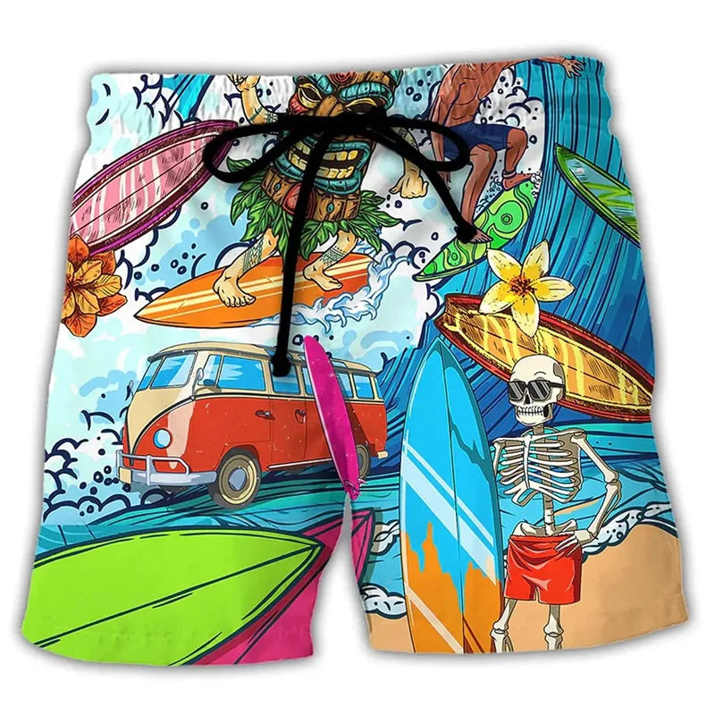 Menns Badeshorts Dristig Graffiti Design 3