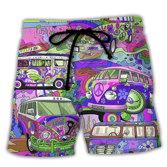 Menns Badeshorts Dristig Graffiti Design 4