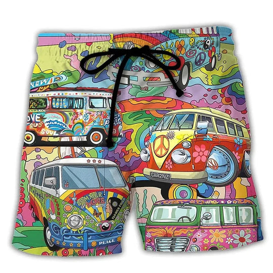 Menns Badeshorts Dristig Graffiti Design 5