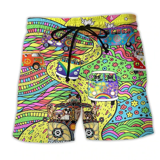 Menns Badeshorts Dristig Graffiti Design 6