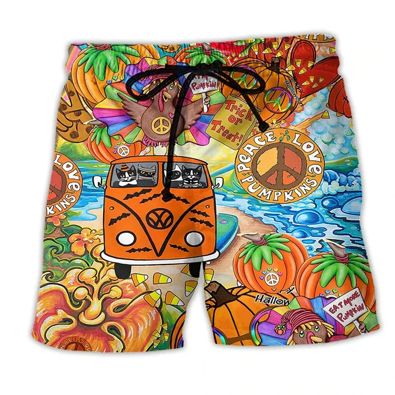 Menns Badeshorts Dristig Graffiti Design 7