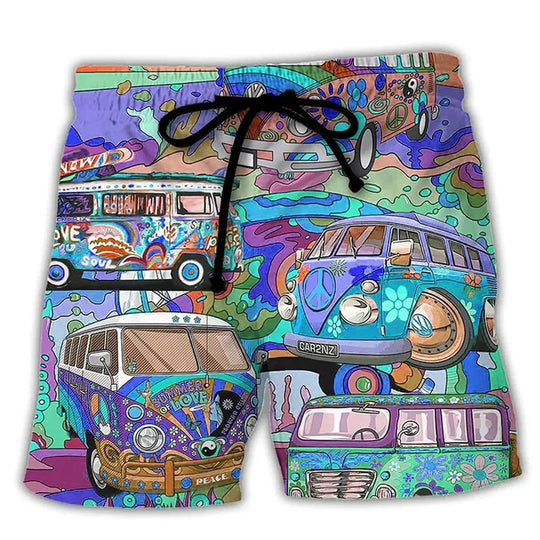 Menns Badeshorts Dristig Graffiti Design 8