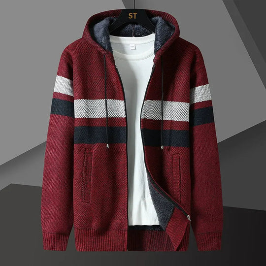 Menns Cardigan med Hette og Glidelås 2