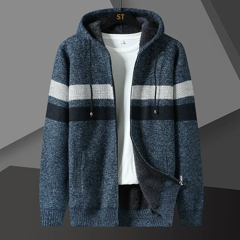 Menns Cardigan med Hette og Glidelås 3