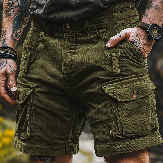 Menns Cargo Bermuda Shorts Retro Stil 4