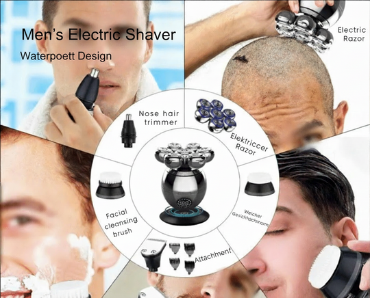 Menns Elektrisk Barbermaskin 7D Vanntett Design 3