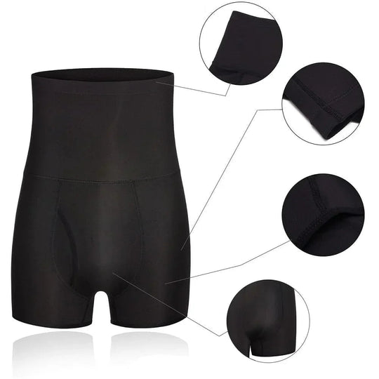 Menns Høy Midje Kompresjonsshorts U-Formet Design 3