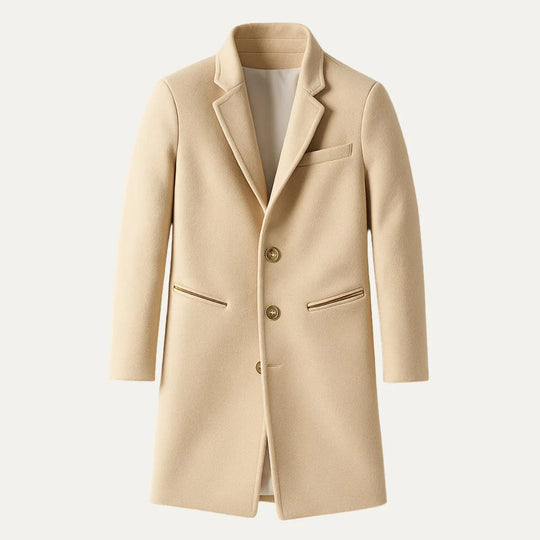Menns Lang Trenchcoat Klassisk Stil 1