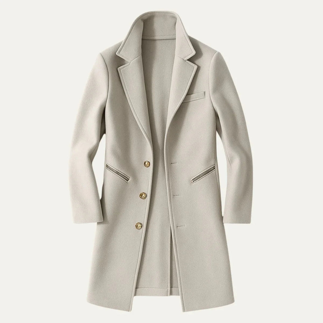Menns Lang Trenchcoat Klassisk Stil 2