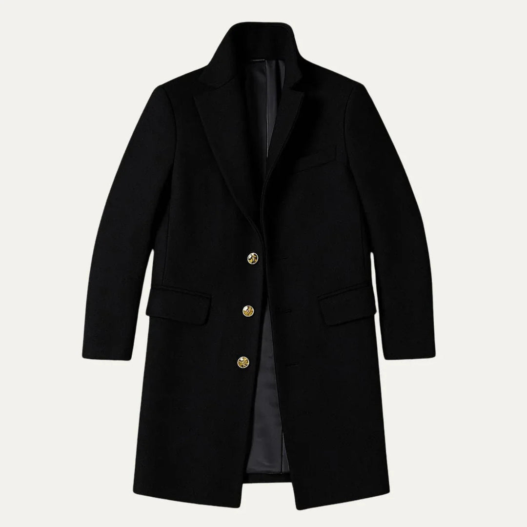 Menns Lang Trenchcoat Klassisk Stil 3