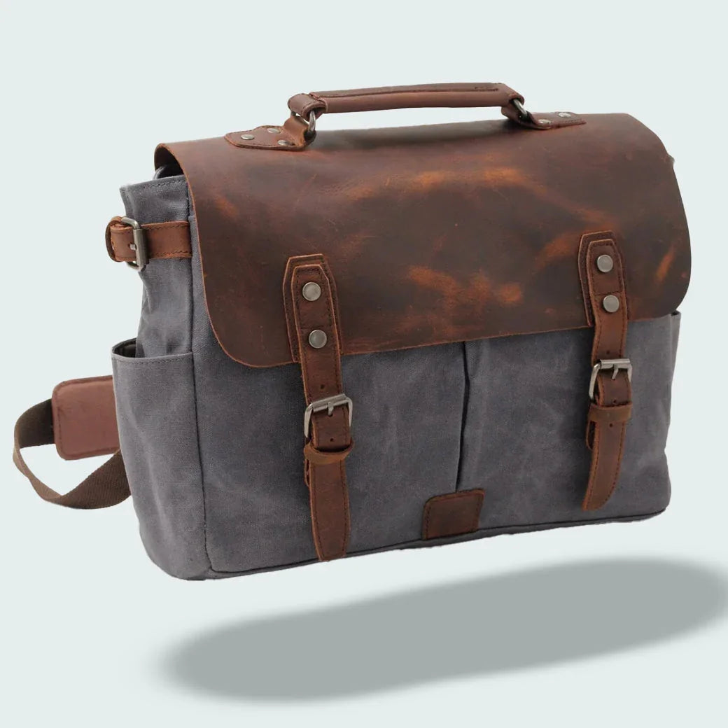 Menns Messenger-veske Retro Stil Med Justerbar Skulderrem 6