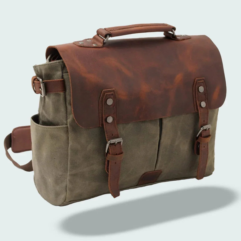 Menns Messenger-veske Retro Stil Med Justerbar Skulderrem 7