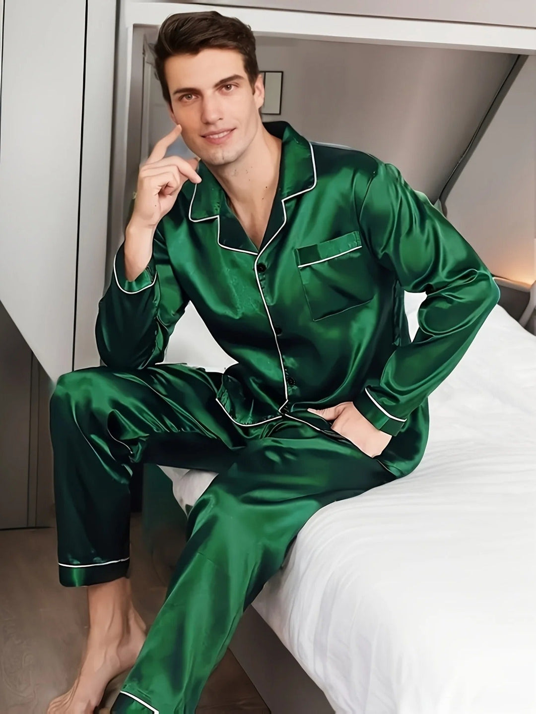Menns Pyjamas med Klassisk Design 4