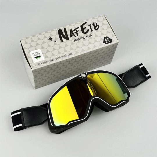 Menns Retro Motorsykkelbriller med UV-beskyttelse 5