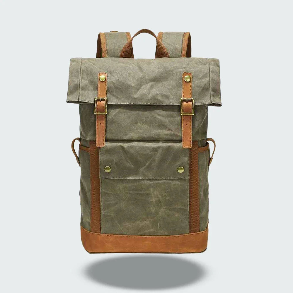 Menns Ryggsekk Vintage Utendørs Med Utvidbar Roll-Top Design 1