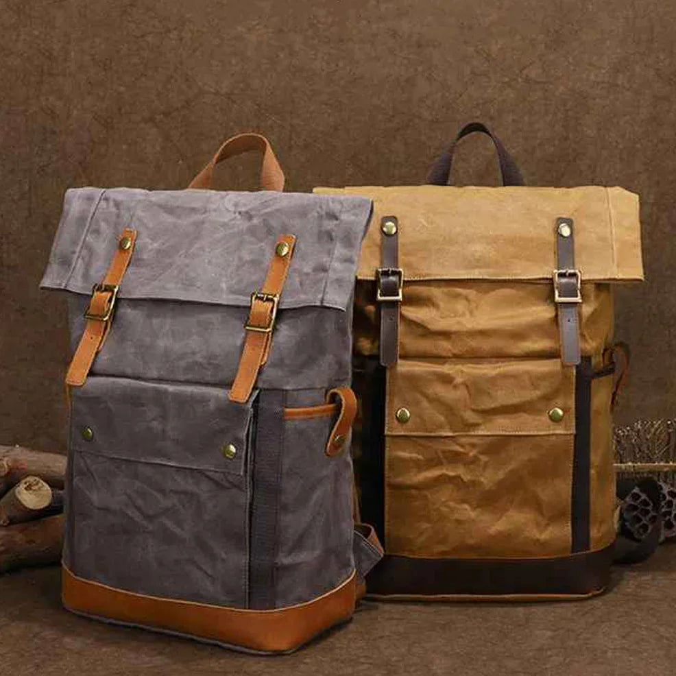 Menns Ryggsekk Vintage Utendørs Med Utvidbar Roll-Top Design 6