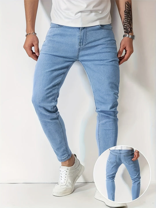 Menns Slim Fit Jeans Koniiske Ben Moderne Stil 6