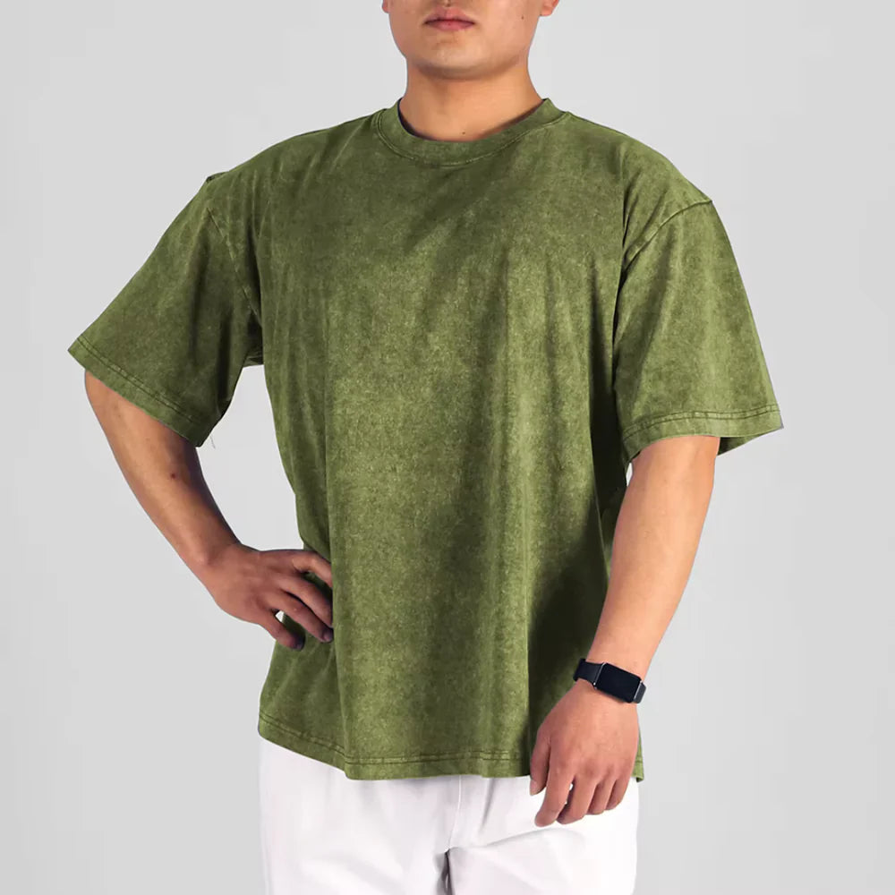Menns T-skjorte Overdimensjonert Vintage Streetwear 11
