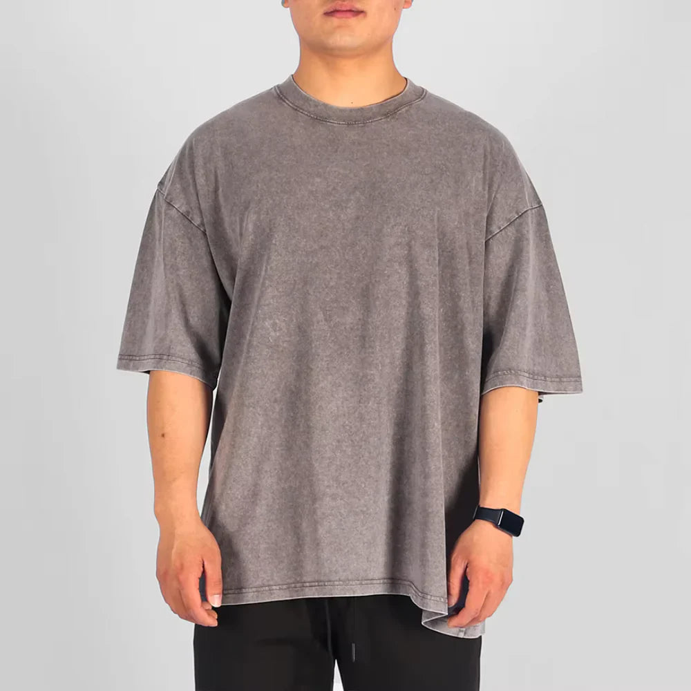 Menns T-skjorte Overdimensjonert Vintage Streetwear 12