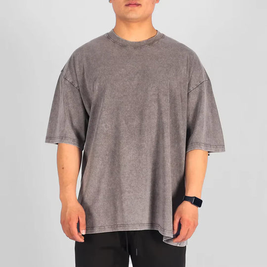 Menns T-skjorte Overdimensjonert Vintage Streetwear 12