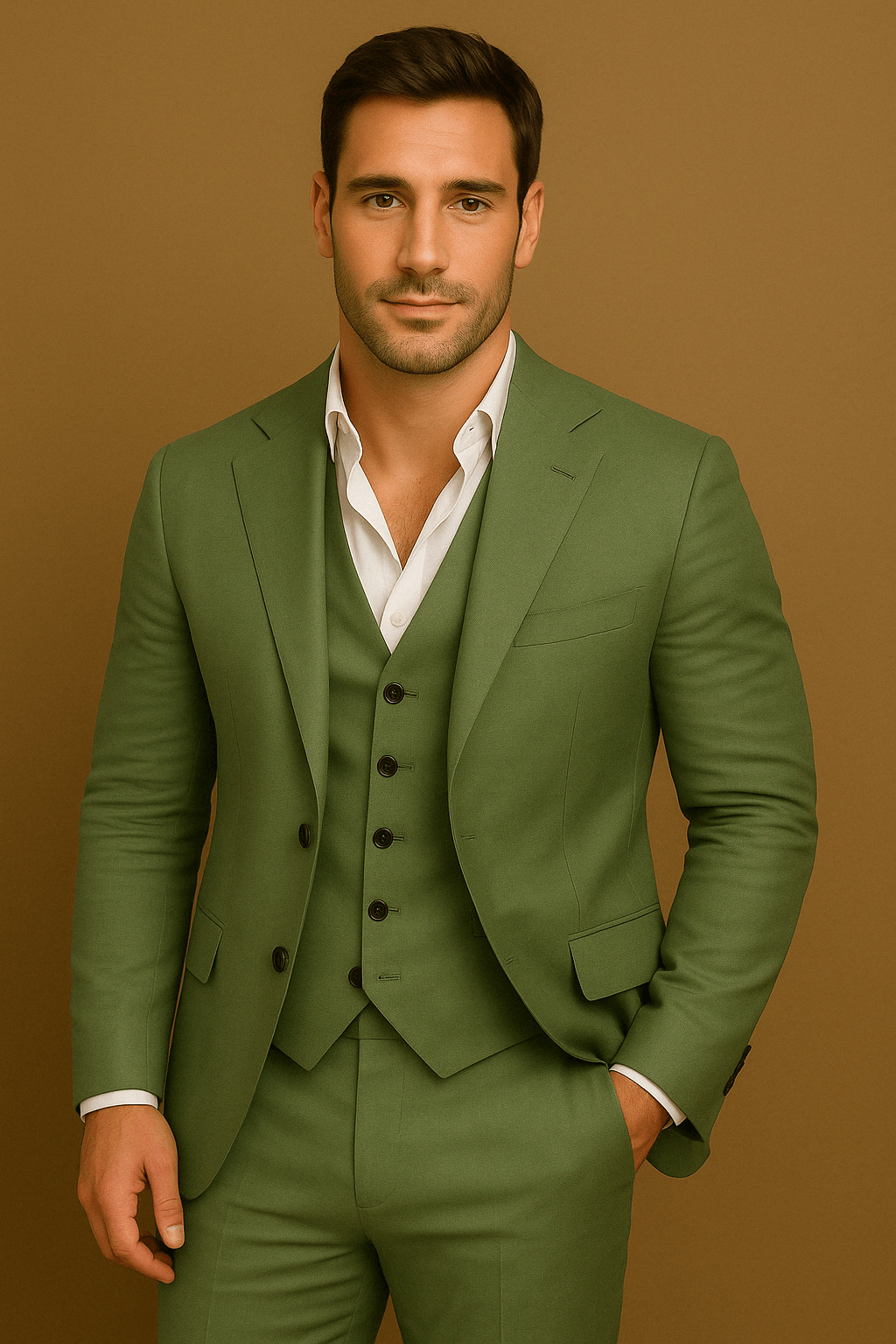 Menns Tredelt Dress Sett til Bryllup og Arrangementer 10