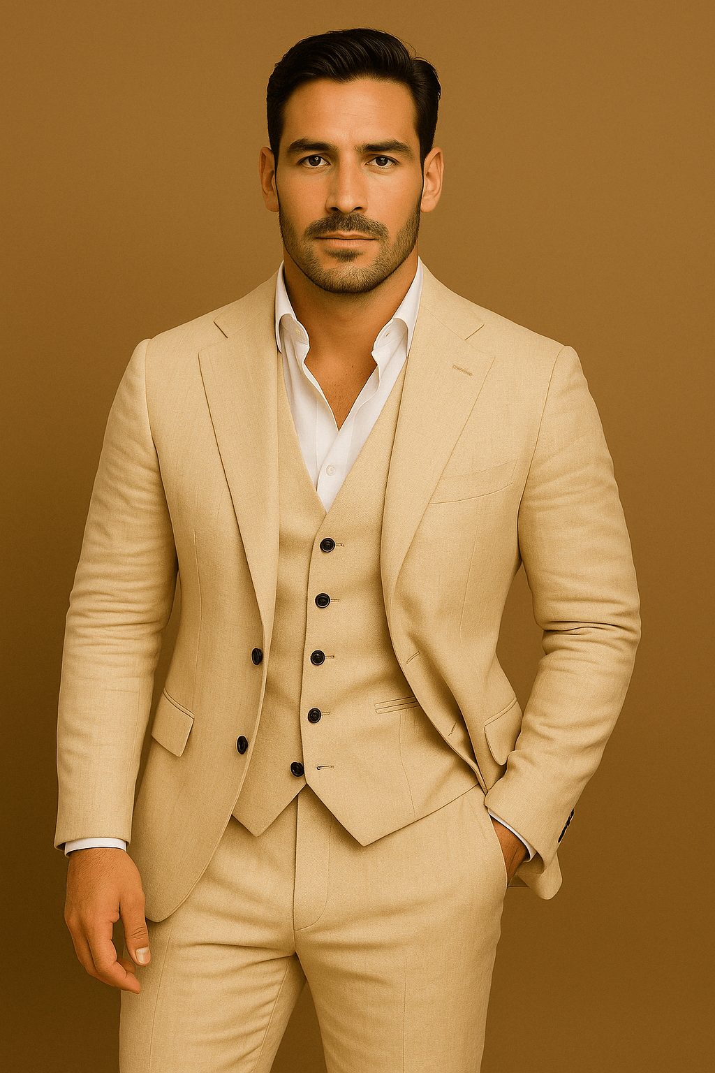 Menns Tredelt Dress Sett til Bryllup og Arrangementer 13