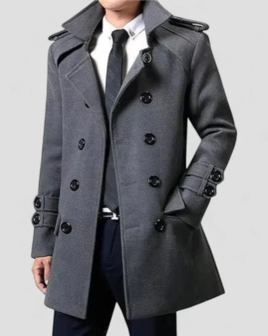 Menns Trenchcoat Dobbelspent 1