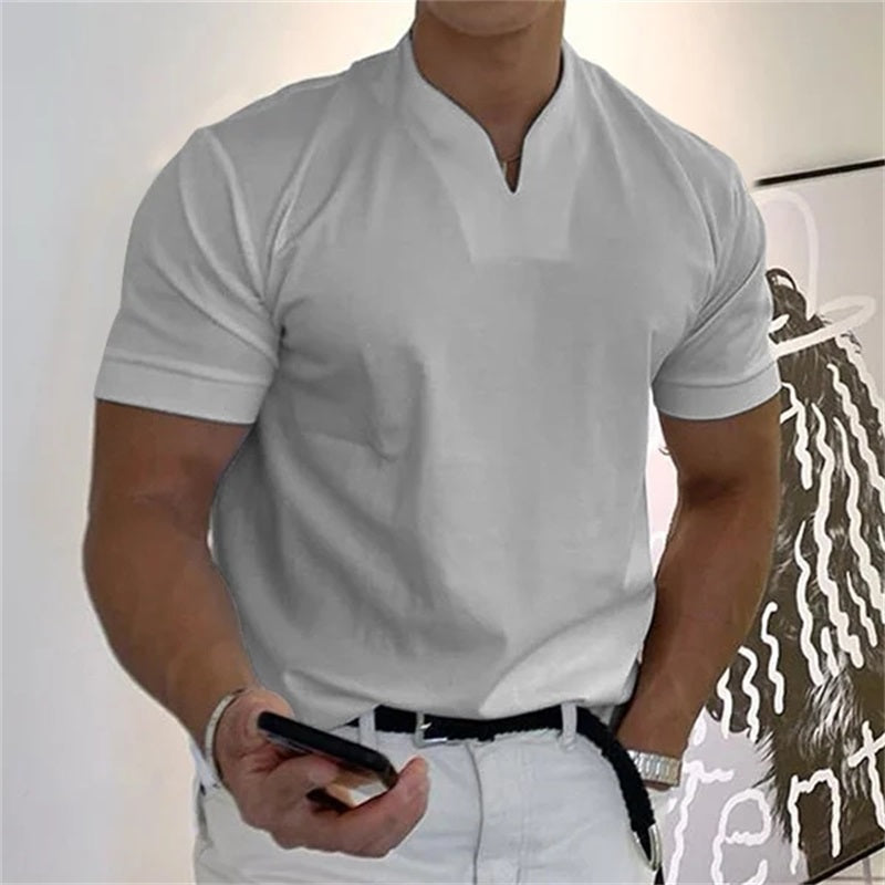 Menns V-hals Treningstopp Sporty Stil 4