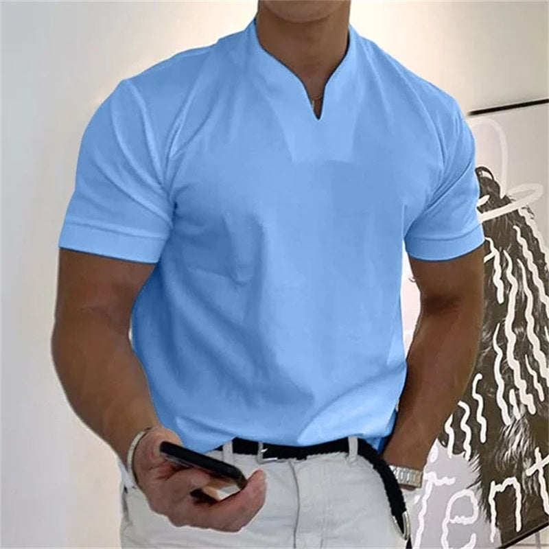 Menns V-hals Treningstopp Sporty Stil 5