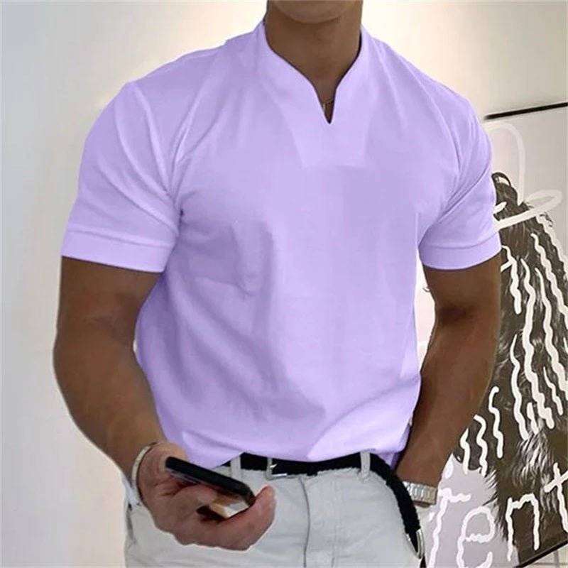 Menns V-hals Treningstopp Sporty Stil 7