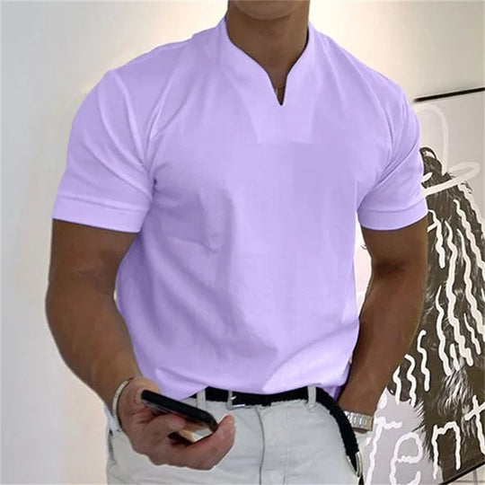 Menns V-hals Treningstopp Sporty Stil 7