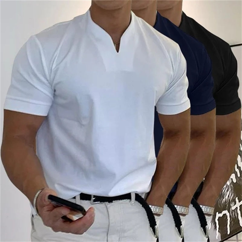 Menns V-hals Treningstopp Sporty Stil 8